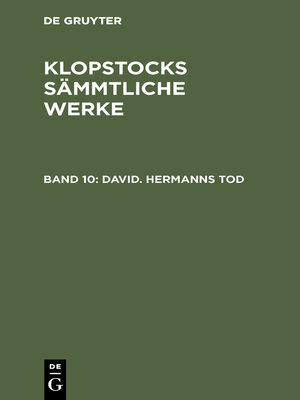 cover image of David. Hermanns Tod